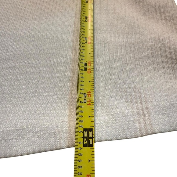 White Ribbed Henley Tank – MEROKEETY Size L - Picture 6 of 6